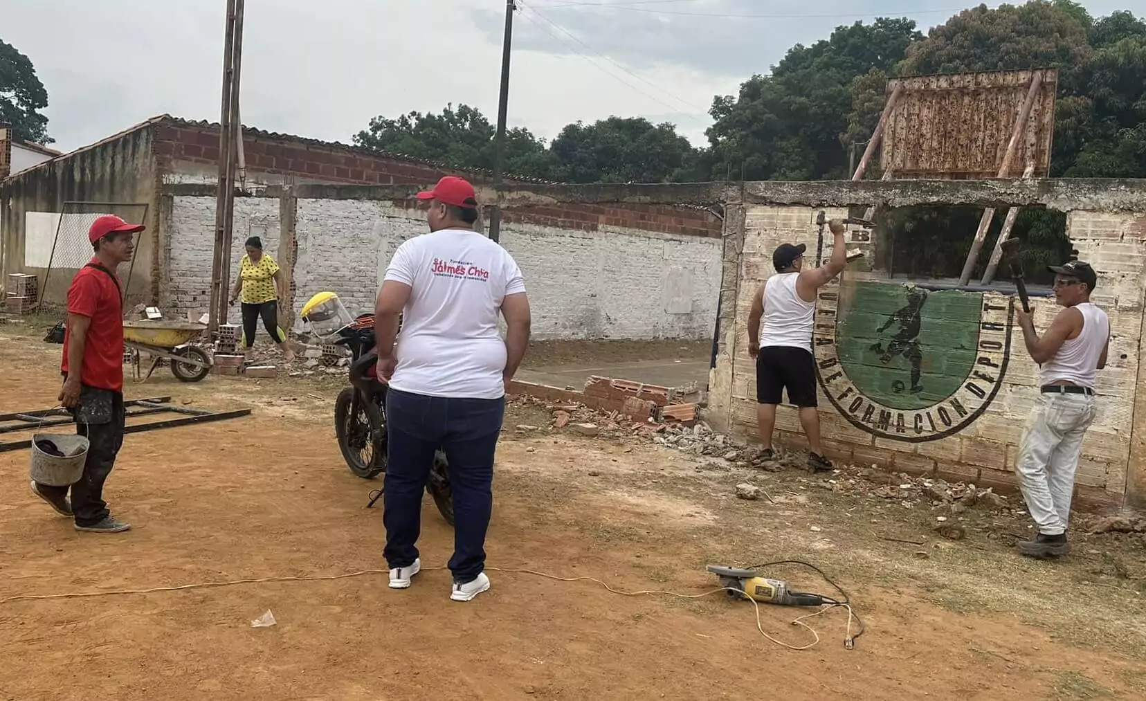 Imagen representativa de la renovación de la cancha del sector Boconó